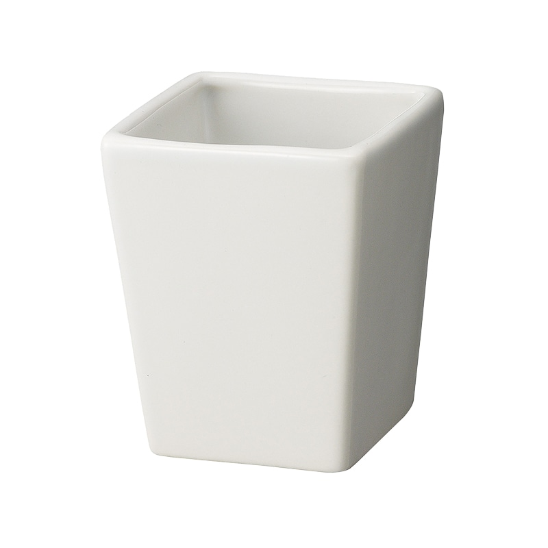 松村工芸 フラワーベース　ベーシック 角S　MC-1421　ホワイト 155-1421-1 1個（ご注文単位6個）【直送品】