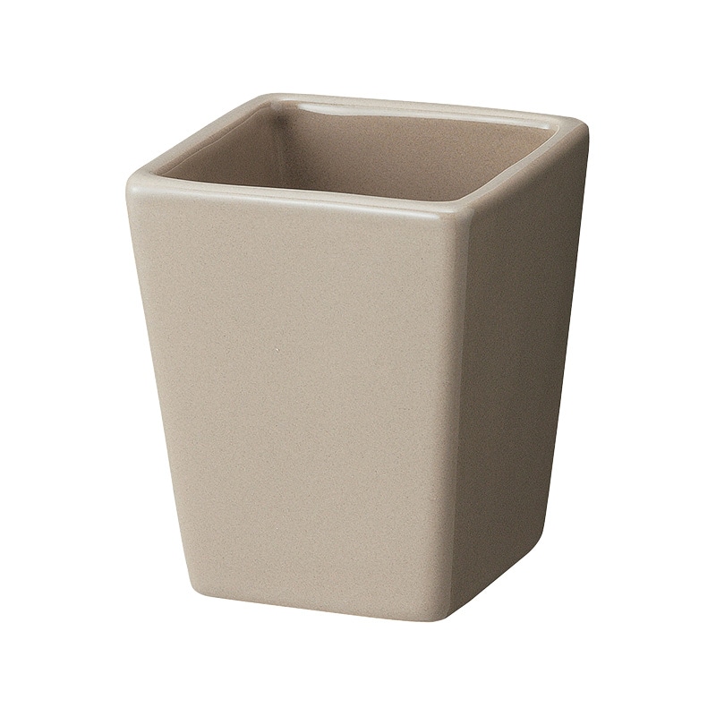 松村工芸 フラワーベース　ベーシック 角S　MC-1421　ベージュ 155-1421-14 1個（ご注文単位6個）【直送品】