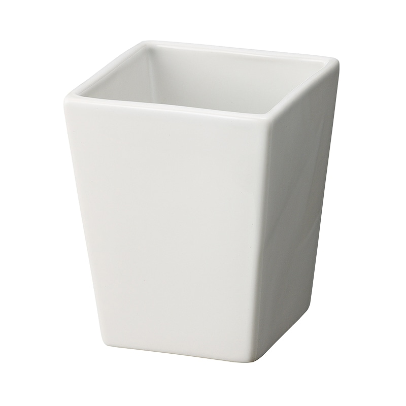 松村工芸 フラワーベース　ベーシック 角M　MC-1422　ホワイト 155-1422-1 1個（ご注文単位4個）【直送品】