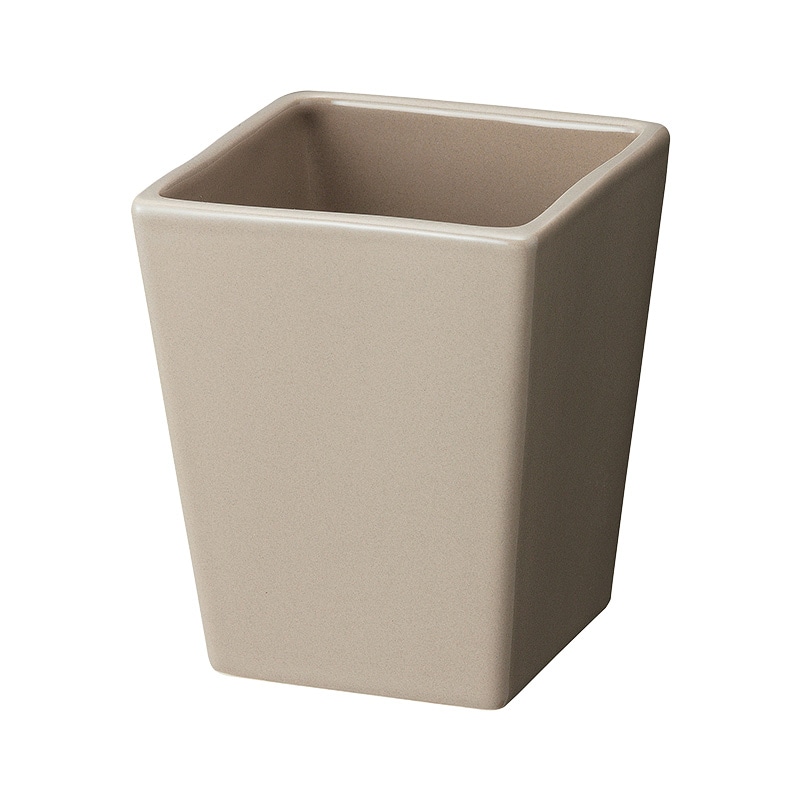 松村工芸 フラワーベース　ベーシック 角M　MC-1422　ベージュ 155-1422-14 1個（ご注文単位4個）【直送品】