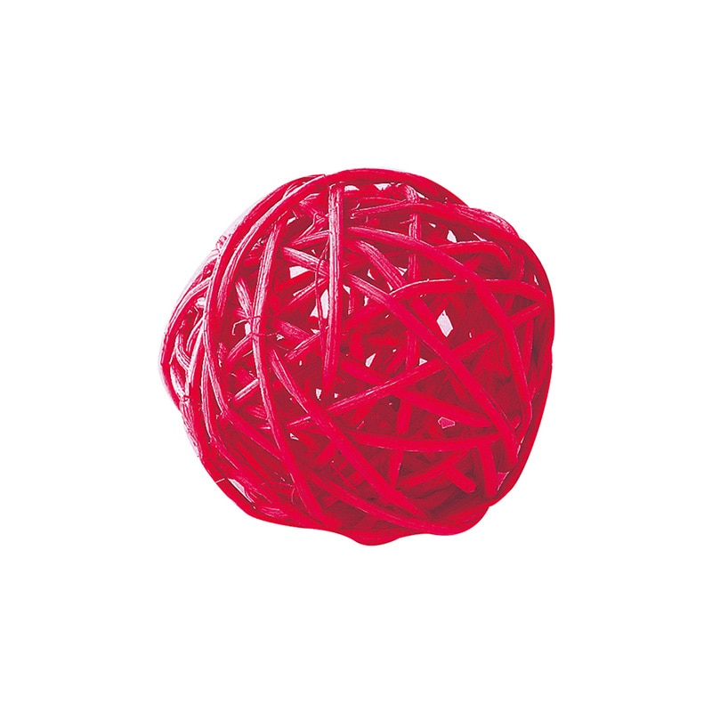松村工芸 カラフルラタンボール D-76S　レッド 165-4779-8 1袋（ご注文単位1袋）【直送品】