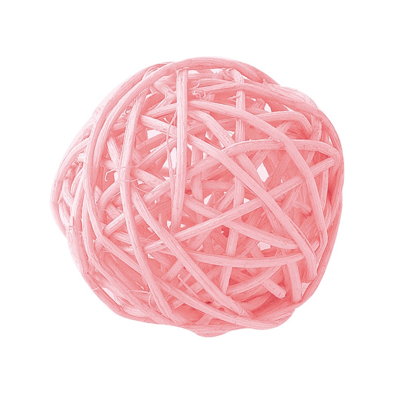 松村工芸 カラフルラタンボール D-76M　ピンク 165-4780-2 1袋（ご注文単位1袋）【直送品】