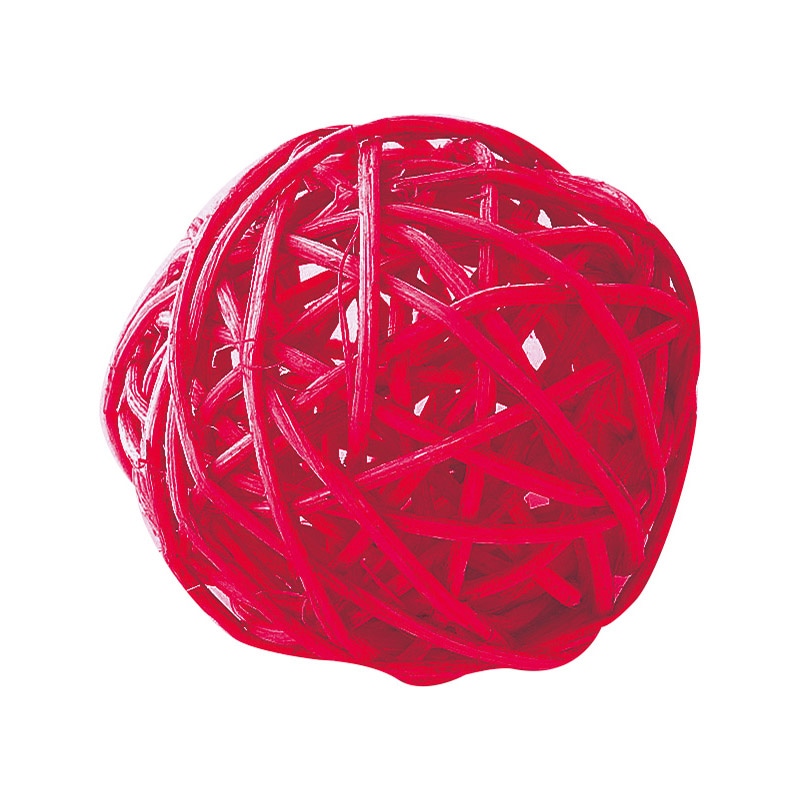 松村工芸 カラフルラタンボール D-76M　レッド 165-4780-8 1袋（ご注文単位1袋）【直送品】