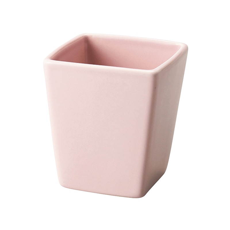 松村工芸 フラワーベース ベーシック 角S MC-1421 シックピンク 155-1421-21 1個(ご注文単位6個)【直送品】