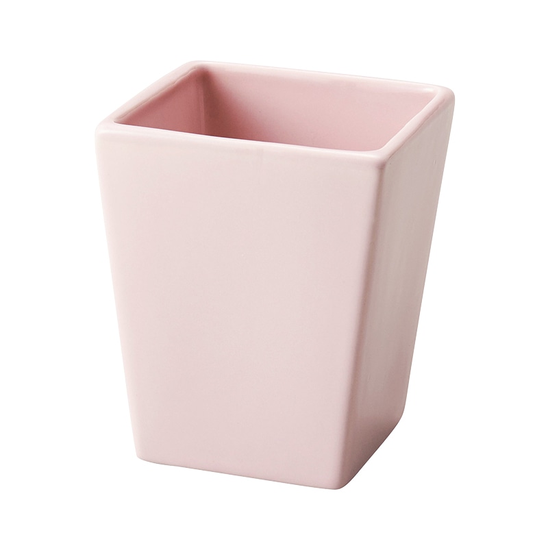 松村工芸 フラワーベース ベーシック 角M MC-1422 シックピンク 155-1422-21 1個(ご注文単位4個)【直送品】