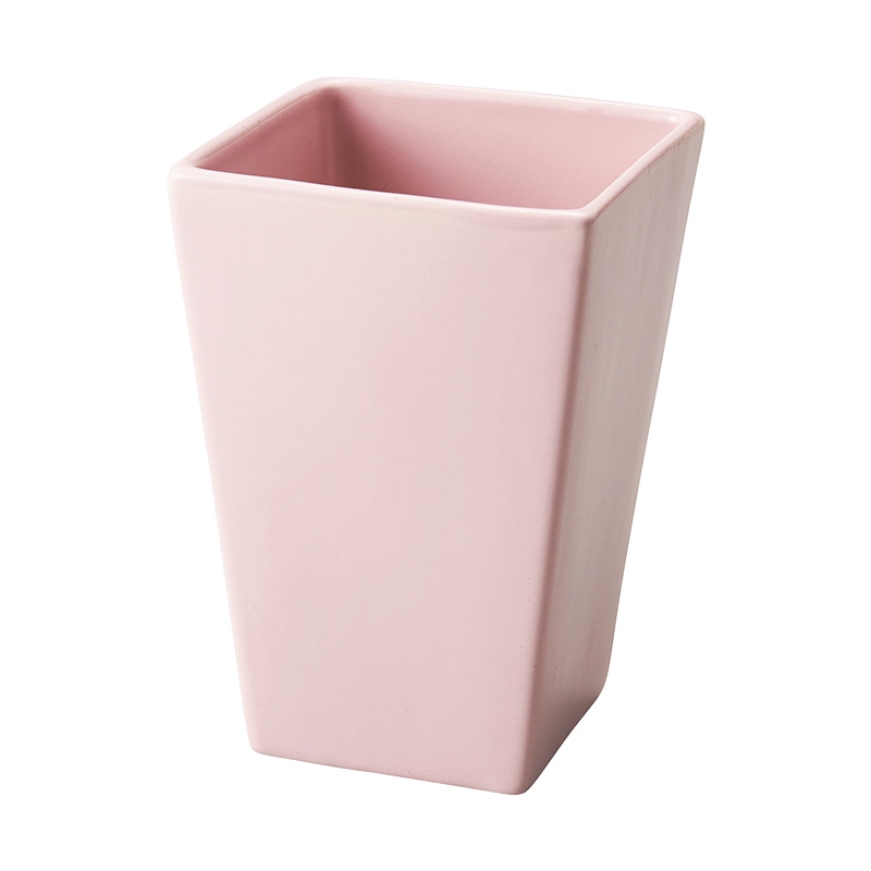 松村工芸 フラワーベース ベーシック 角L MC-1423 シックピンク 155-1423-21 1個(ご注文単位1個)【直送品】