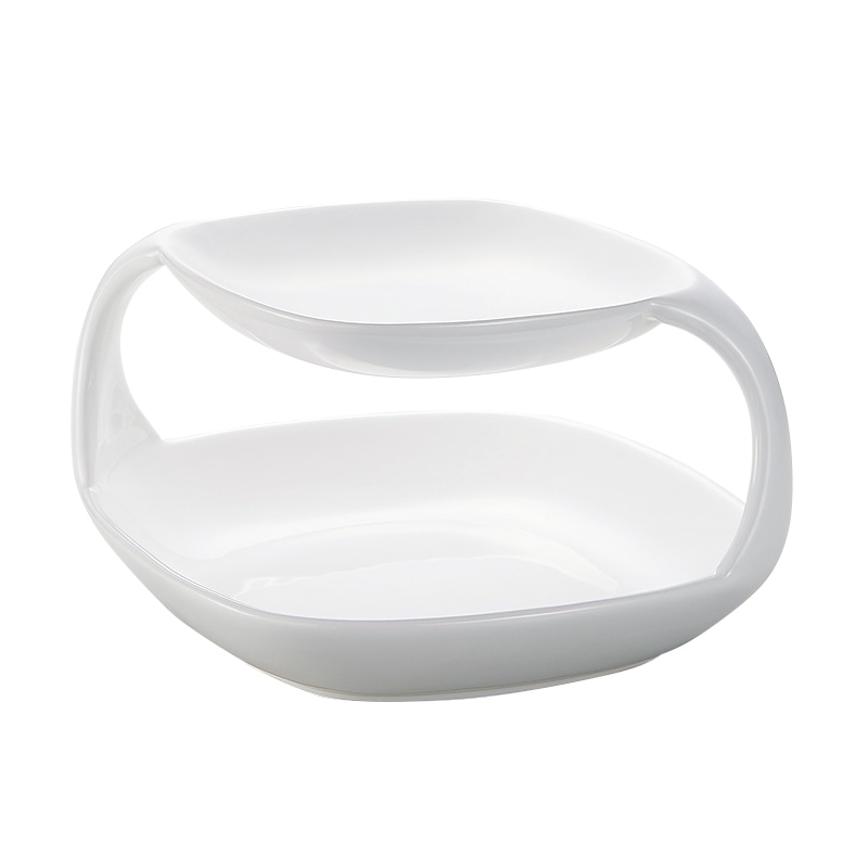 松村工芸 フラワーベース ダブルアシェット LMC-1745 ホワイト 155-1745-1 1個(ご注文単位1個)【直送品】