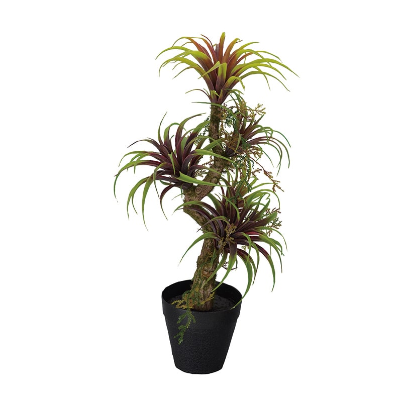 松村工芸 造花　ティランドシアミックスグリーンポット グリーンレッド 194-533-21 1本（ご注文単位1本）【直送品】