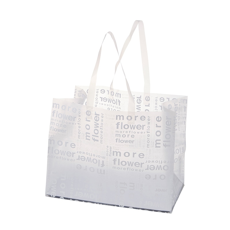 松村工芸 手提げポリ袋 デリバッグモア L ホワイト 162-3644-1 20枚/袋（ご注文単位1袋）【直送品】