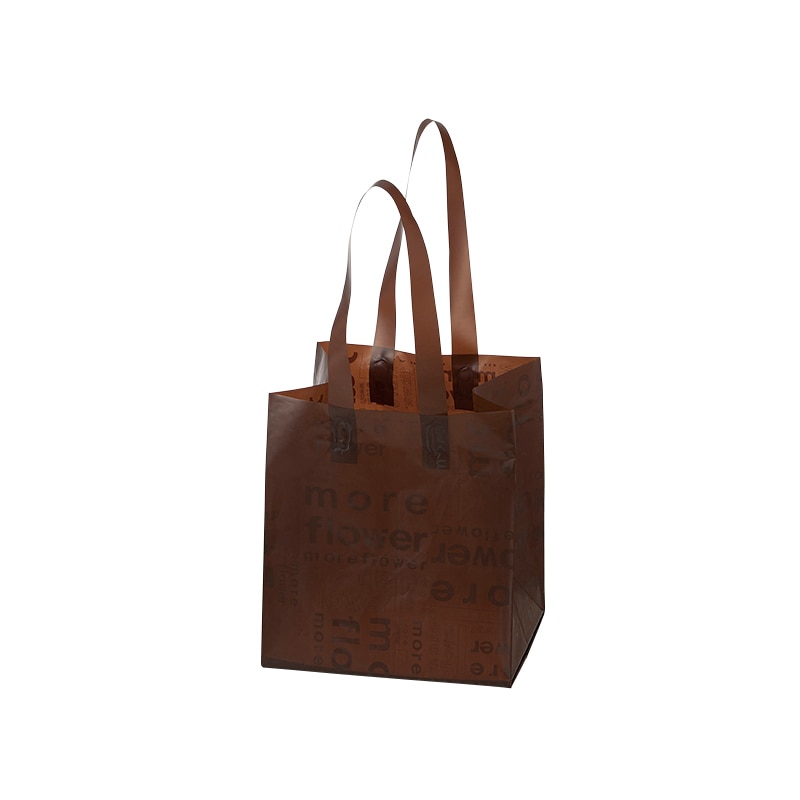 松村工芸 手提げポリ袋 デリバッグモア S ブラウン 162-3641-9 20枚/袋（ご注文単位1袋）【直送品】