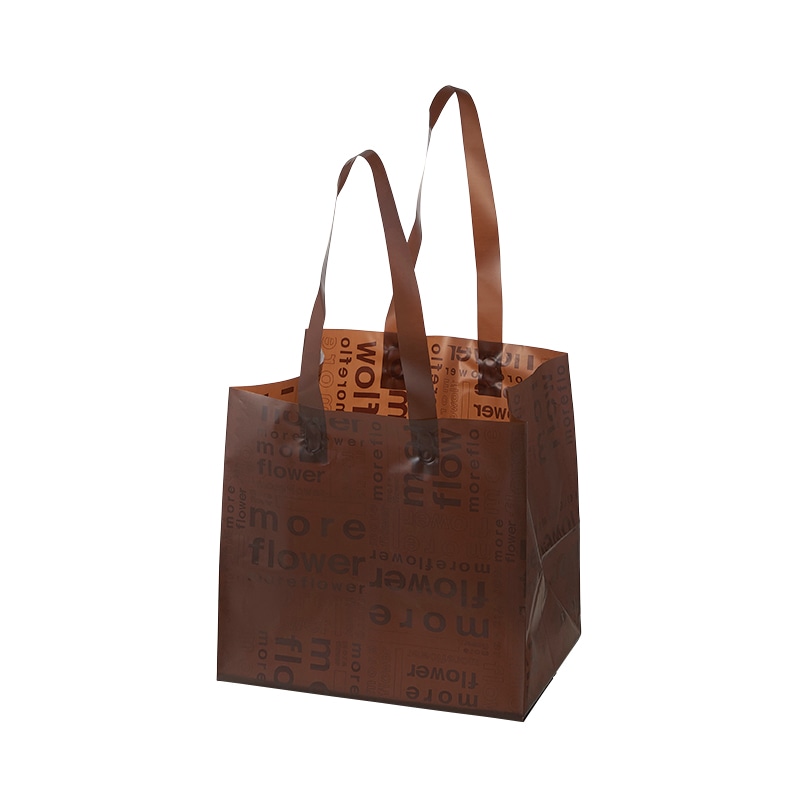 松村工芸 手提げポリ袋 デリバッグモア M ブラウン 162-3642-9 20枚/袋（ご注文単位1袋）【直送品】