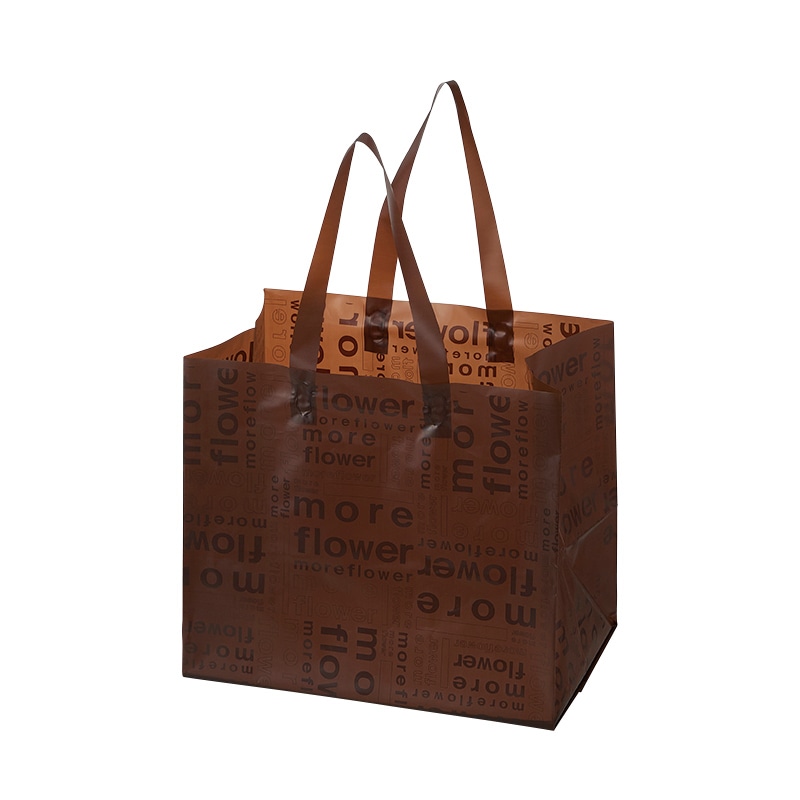 松村工芸 手提げポリ袋 デリバッグモア JM ブラウン 162-3643-9 20枚/袋（ご注文単位1袋）【直送品】