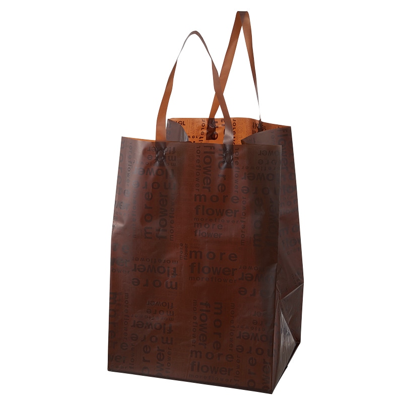 松村工芸 手提げポリ袋 デリバッグモア トールL ブラウン 162-3646-9 20枚/袋（ご注文単位1袋）【直送品】