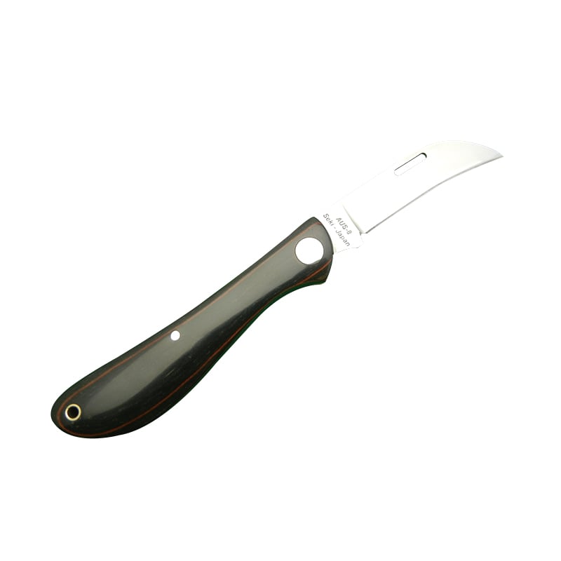 松村工芸 フローリストナイフ 左利き FG-120 直刃 穴付 92-8021-1 1個(ご注文単位1個)【直送品】