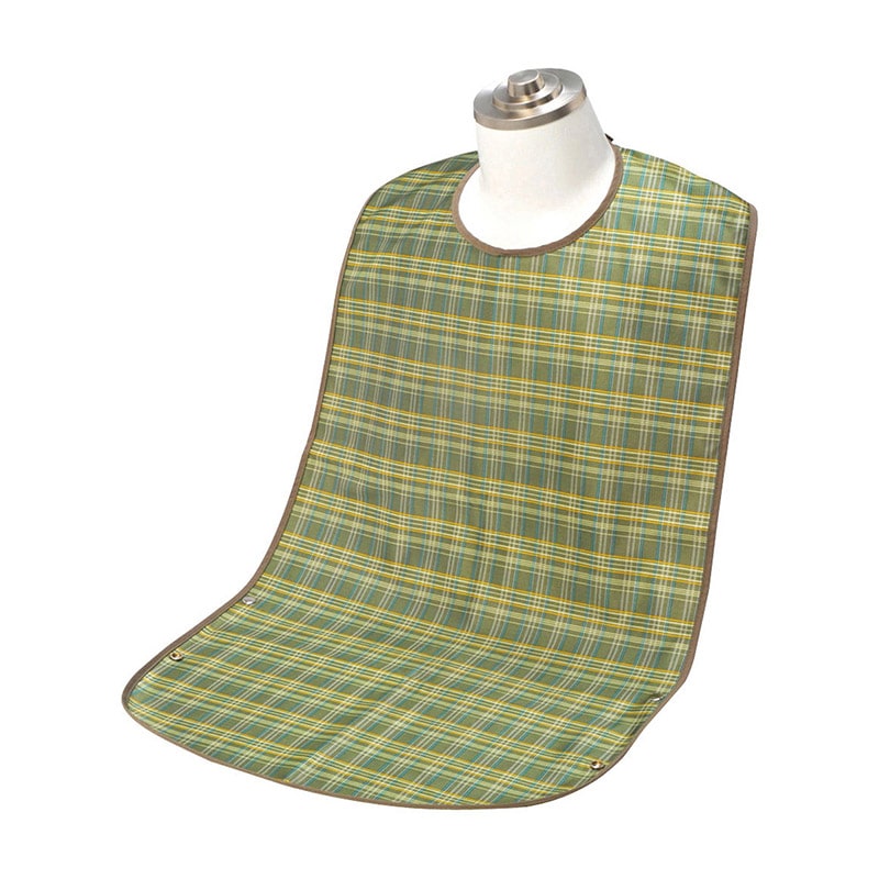 ソフラピレンエプロン　チェック　2WAY　グリーン   1個（ご注文単位1個）【直送品】