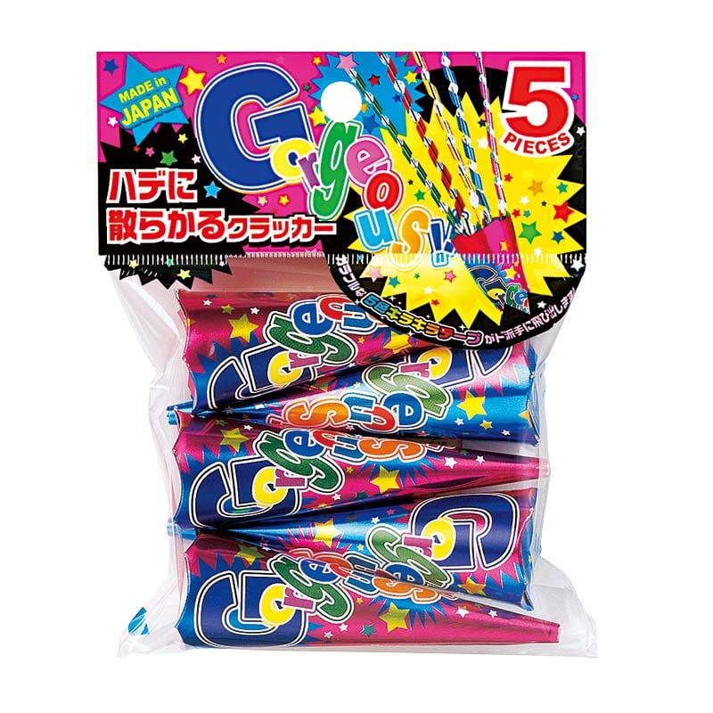 カネコ クラッカー ハデに散らかるクラッカー HC-5 5個/袋（ご注文単位80袋）【直送品】