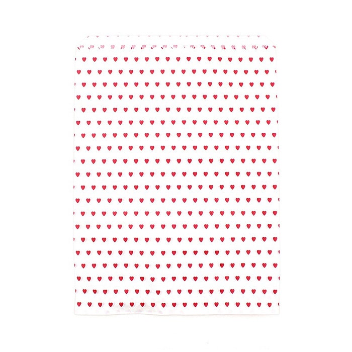 カクケイ 紙平袋 2号　新ハート　 フ-642 　100枚入/パック（ご注文単位5パック）【直送品】