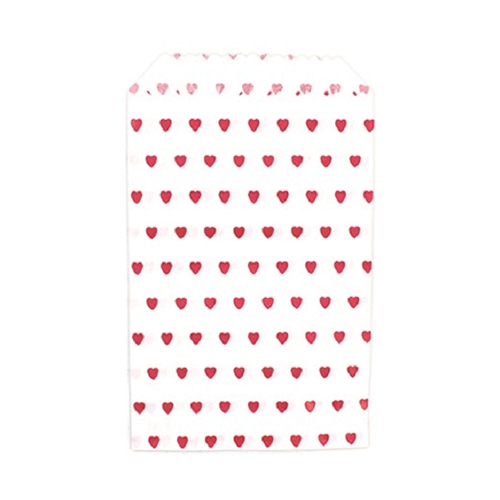 カクケイ 紙平袋 8号　新ハート　 フ-648 　400枚入/パック（ご注文単位5パック）【直送品】