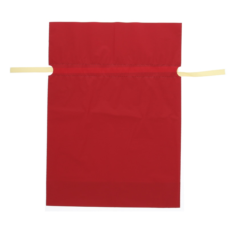 カクケイ ポリ巾着袋 梨地巾着袋 FK2402 L レッド 20枚/パック