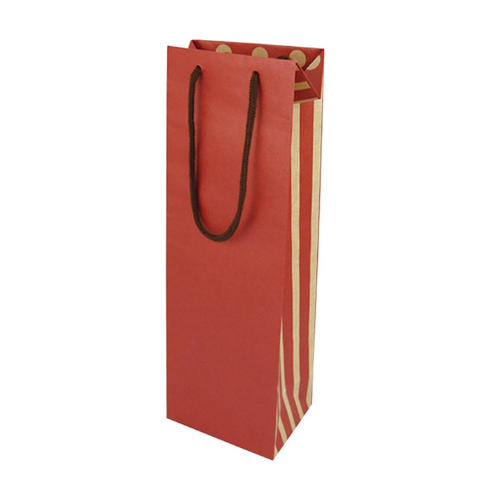 カクケイ 手提げ紙袋　ワイン用 ボルドー　 FK2331 　10枚入/袋（ご注文単位10袋）【直送品】