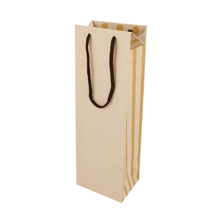 カクケイ 手提げ紙袋　ワイン用 ホワイト　 FK2332 　10枚入/袋（ご注文単位10袋）【直送品】