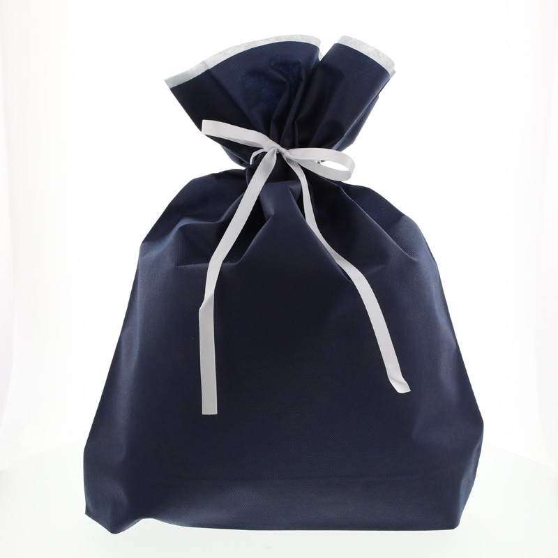 カクケイ 不織布巾着袋 FK3081 LL ネイビー 10枚/パック