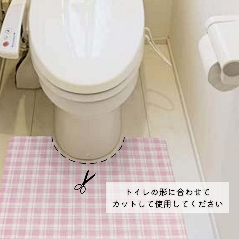 カクケイ トイレ用フロアシート ピンク 20枚入 FT-004 1束(ご注文単位20束)【直送品】