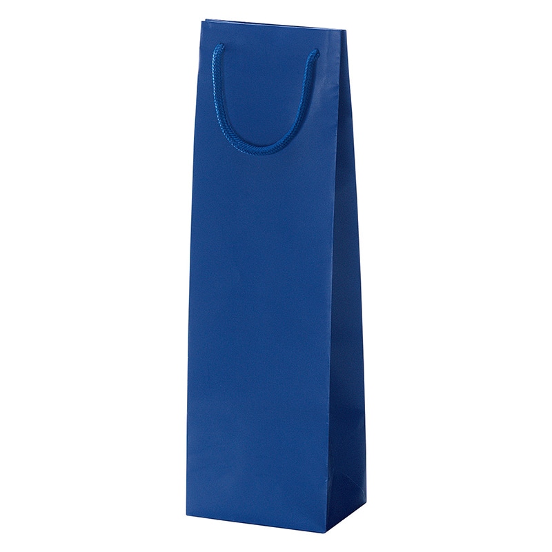 ヤマニパッケージ 手提紙袋　ワイン1本  YW-8　マット紺 100枚/箱（ご注文単位1箱）【直送品】