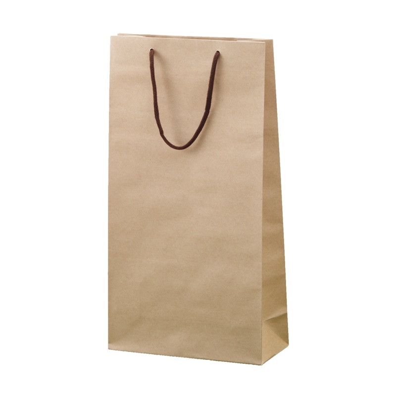 ヤマニパッケージ ロングワイン2本手提袋  K-245 100枚/箱（ご注文単位1箱）【直送品】