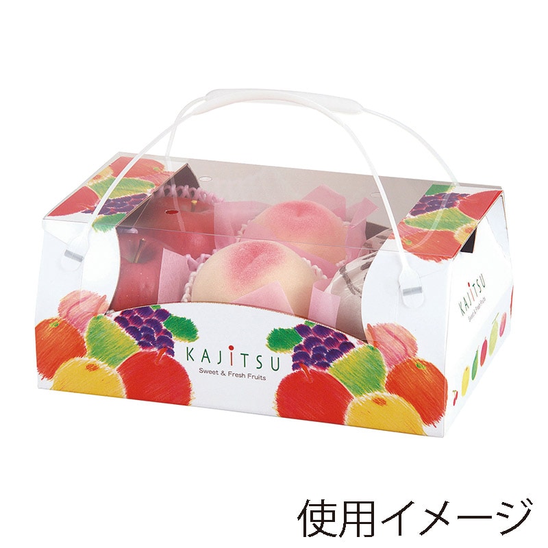 ヤマニパッケージ 手提箱　果実パレットコンビネーション手提 大 L-2139 10枚/束（ご注文単位5束）【直送品】