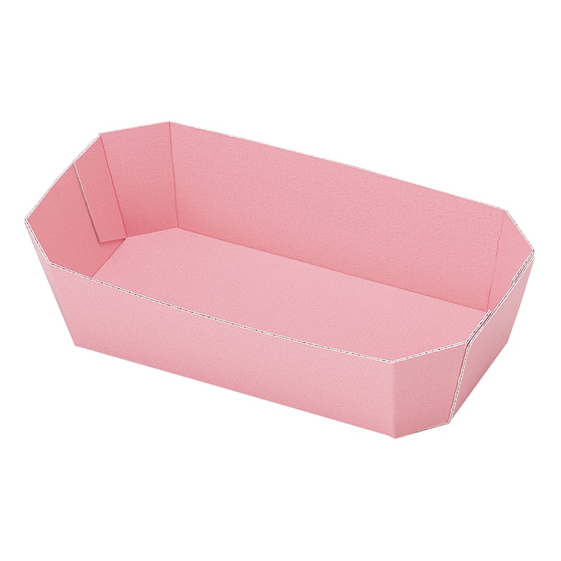 ヤマニパッケージ カラートレー 1F　ピンク L-2032 50枚/袋（ご注文単位16袋）【直送品】