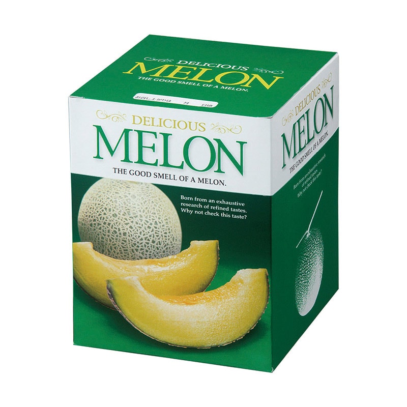 ヤマニパッケージ サービス箱 デリシャスメロン 1ヶ入 L-2111 10枚/束(ご注文単位10束)【直送品】