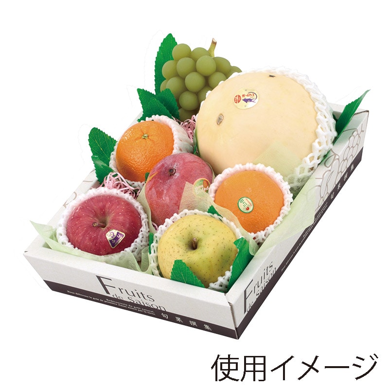 ヤマニパッケージ 盛箱V 旬果撰集 中 L-2186 10枚/束(ご注文単位10束)【直送品】