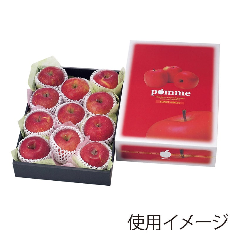 ヤマニパッケージ ギフト箱　アップルパレット 3kg L-489 10枚/束（ご注文単位3束）【直送品】