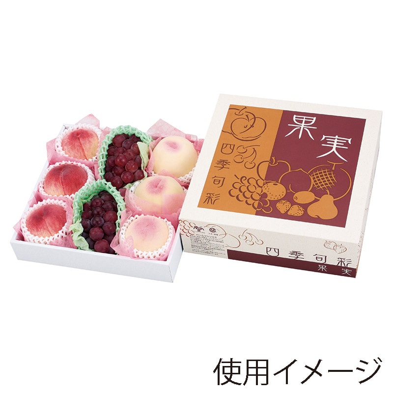 ヤマニパッケージ ギフト箱　果実　四季旬彩 中 L-2258 10枚/束（ご注文単位5束）【直送品】
