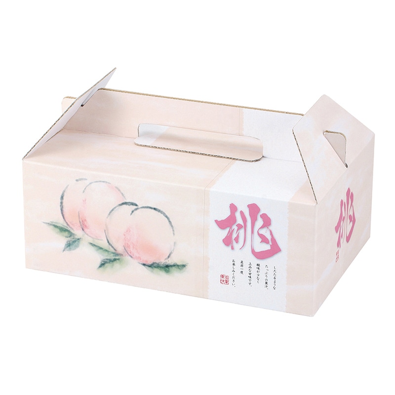 ヤマニパッケージ 手提箱　桃果 6ヶ入 L-2284 20枚/束（ご注文単位5束）【直送品】