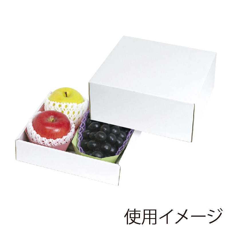 ヤマニパッケージ ギフト箱 ホワイト 紙トレー3L×2ヶ箱 L-2303 10枚/束(ご注文単位4束)【直送品】