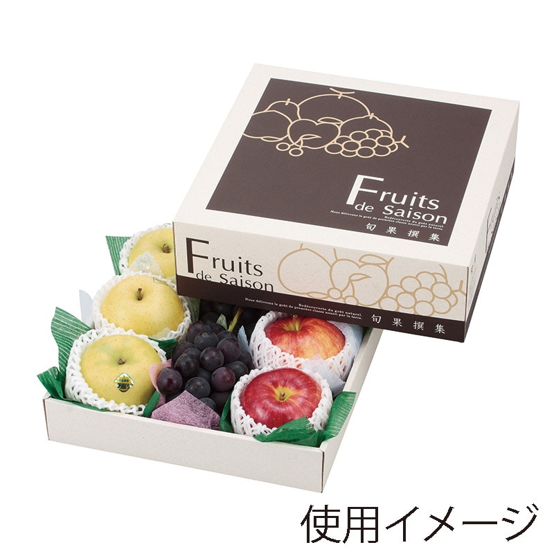 ヤマニパッケージ ギフト箱 旬果撰集 295角 L-2248 10枚/束(ご注文単位5束)【直送品】