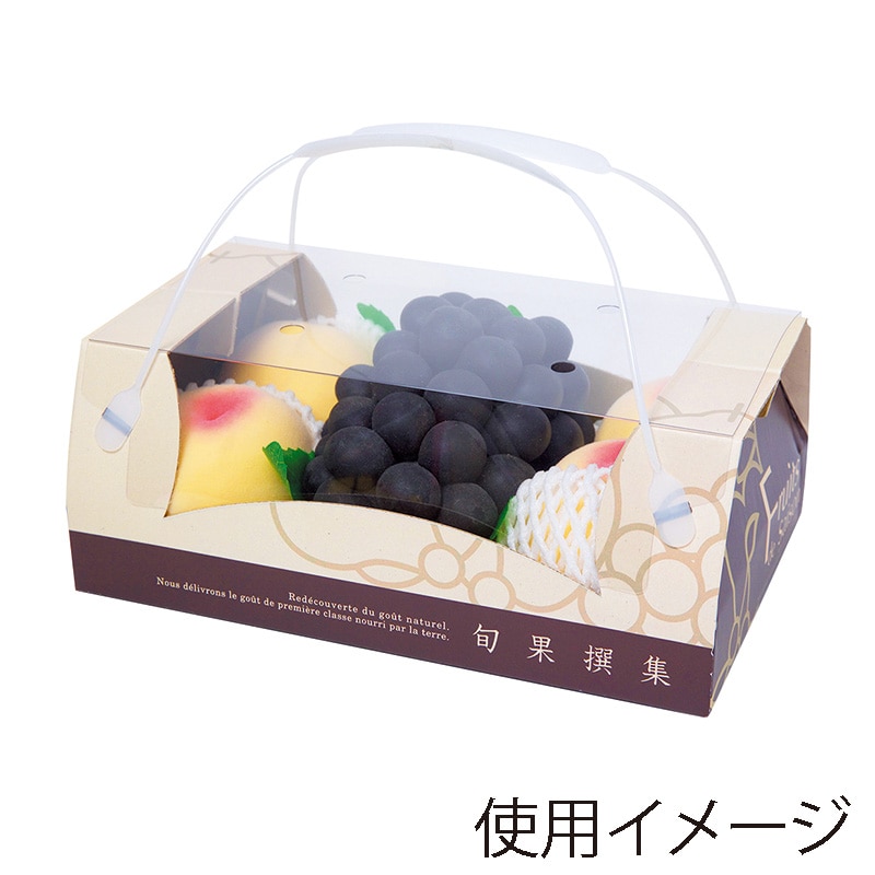 ヤマニパッケージ 手提ギフト箱 旬果撰集 コンビネーション 中 L-2334 10枚/束(ご注文単位5束)【直送品】