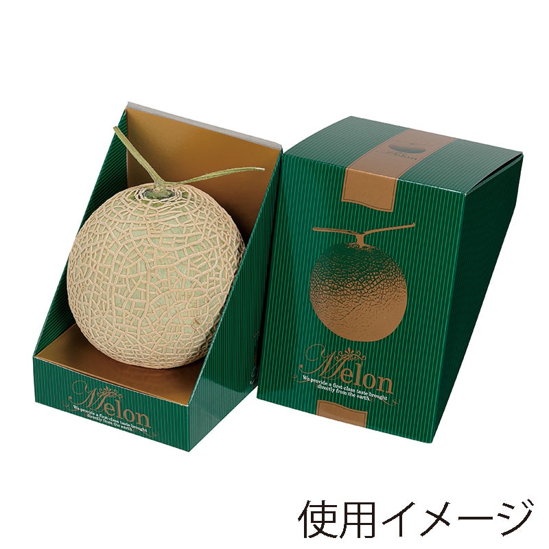 ヤマニパッケージ 飾り箱 メロン飾 グリーン L-2351 10枚/束(ご注文単位10束)【直送品】