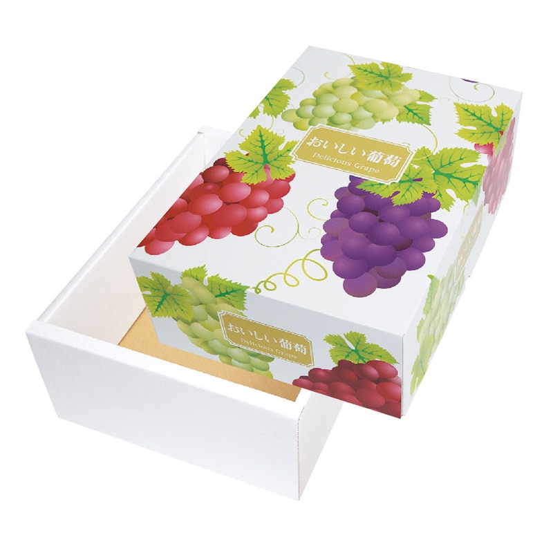 ヤマニパッケージ ギフト箱 デリシャス葡萄 3kg 深口 L-2340 10枚/束(ご注文単位3束)【直送品】