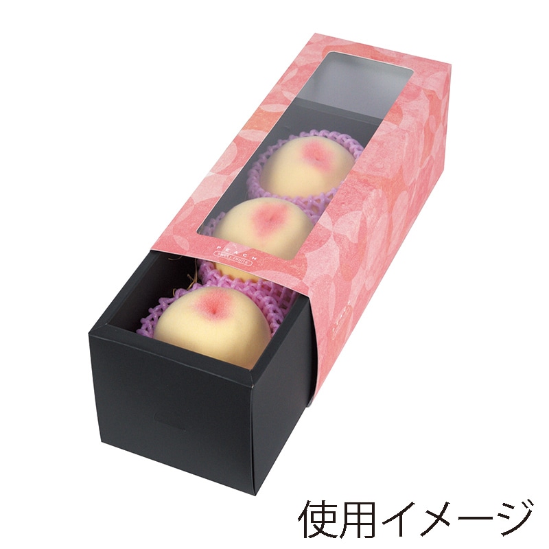 ヤマニパッケージ スライド箱 もも L-2455 10枚/束(ご注文単位5束)【直送品】