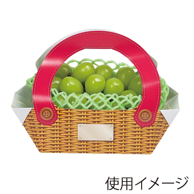 ヤマニパッケージ 紙バスケット 小 ピンク L-2461 20枚/束(ご注文単位10束)【直送品】