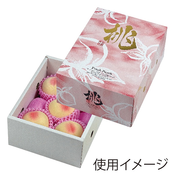ヤマニパッケージ 桃箱 桃だより 1.5kg L-2456 10枚/束(ご注文単位5束)【直送品】