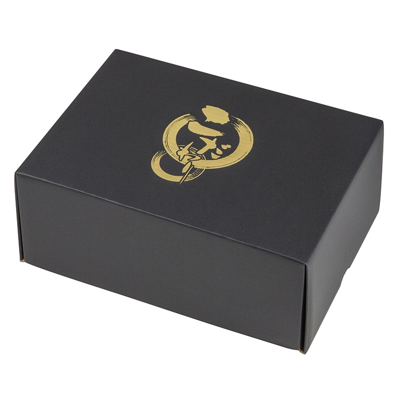 ヤマニパッケージ フルーツ箱 こだわりの黒マット 130H 中 L-2468 10枚/束(ご注文単位5束)【直送品】