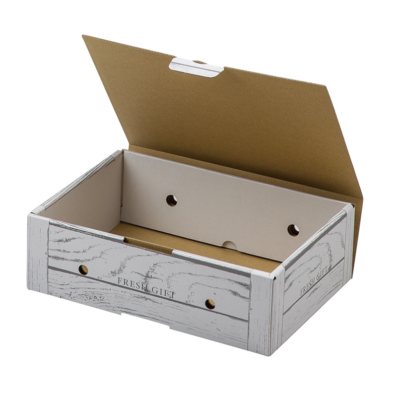 ヤマニパッケージ ギフト箱 フレッシュギフト 白木目 L-2478 10枚/束(ご注文単位10束)【直送品】