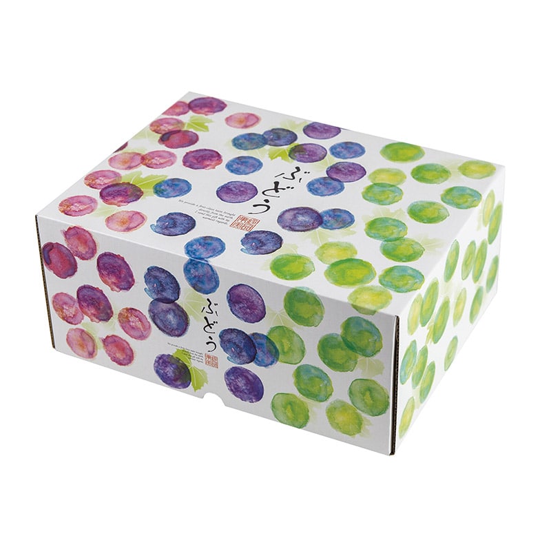 ヤマニパッケージ ギフト箱 彩りぶどう 身深 中 L-2486 10枚/束(ご注文単位4束)【直送品】