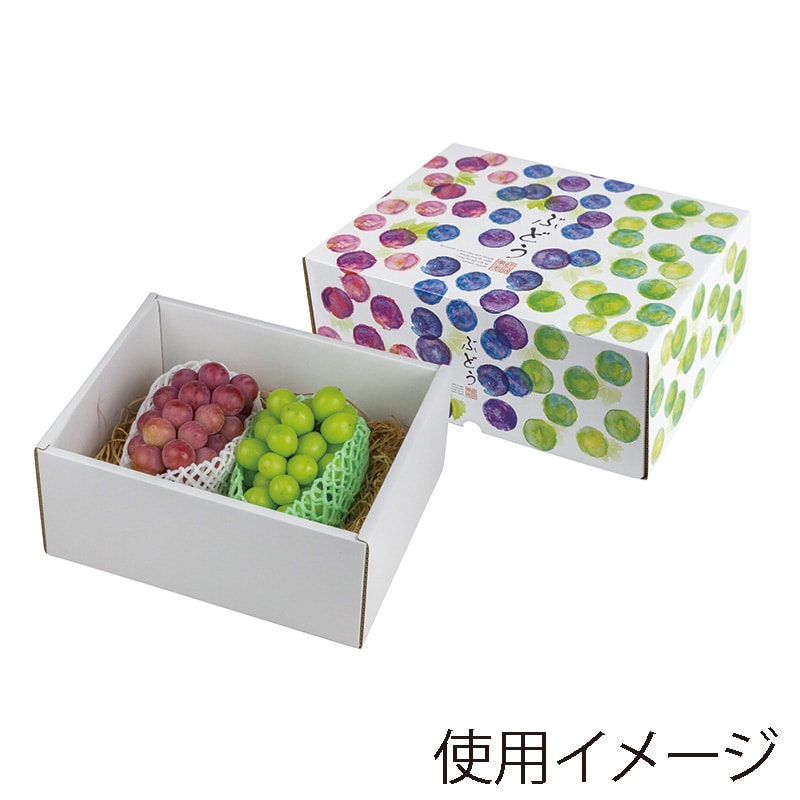 ヤマニパッケージ ギフト箱 彩りぶどう 身深 大 L-2487 10枚/束(ご注文単位3束)【直送品】