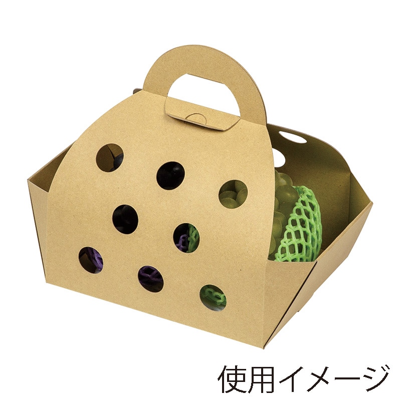 ヤマニパッケージ クラフト手提箱 特大 L-2496 10枚/束(ご注文単位10束)【直送品】