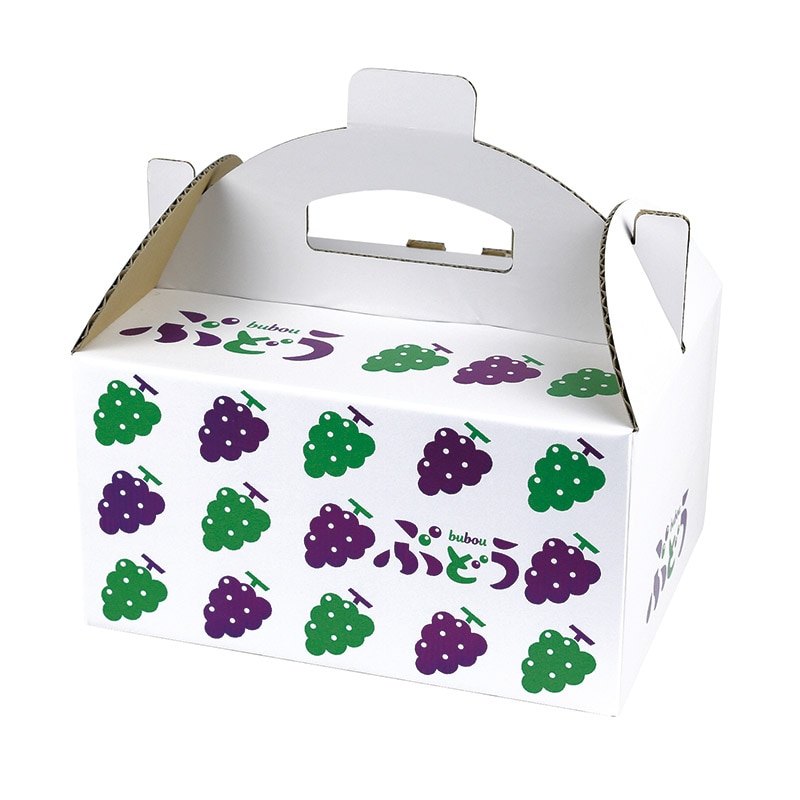 ヤマニパッケージ 手提箱 イラスト ぶどう 60 L-2493 10枚/束(ご注文単位10束)【直送品】